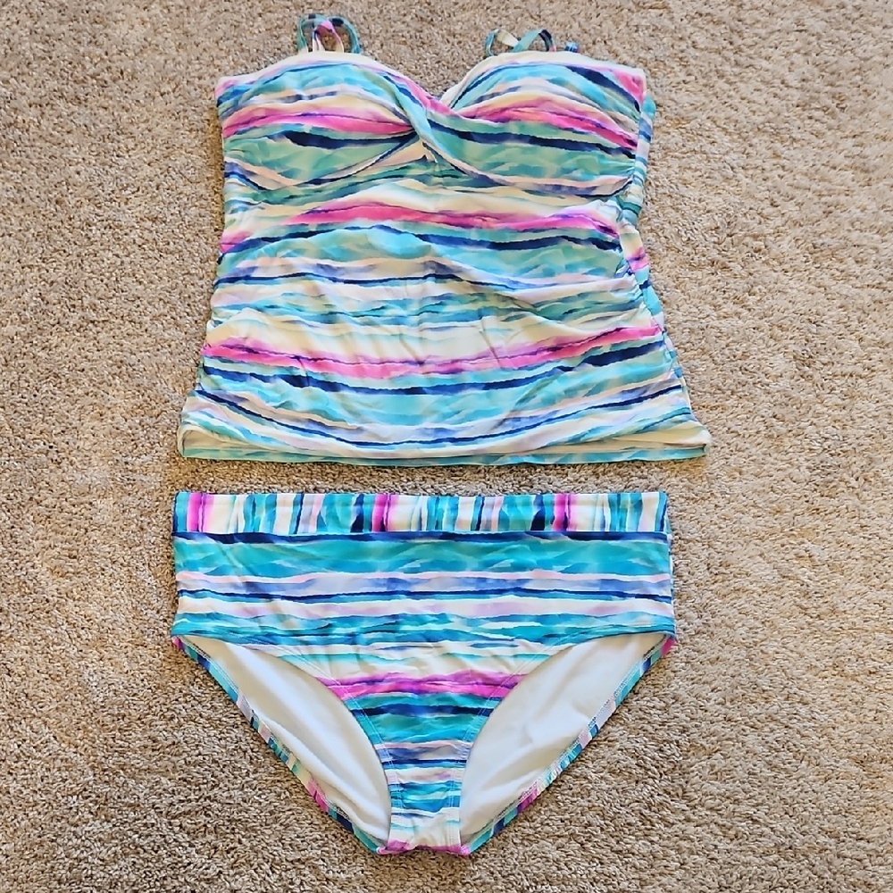 Apt. 9 Convertible Strap Tankini SET XXL